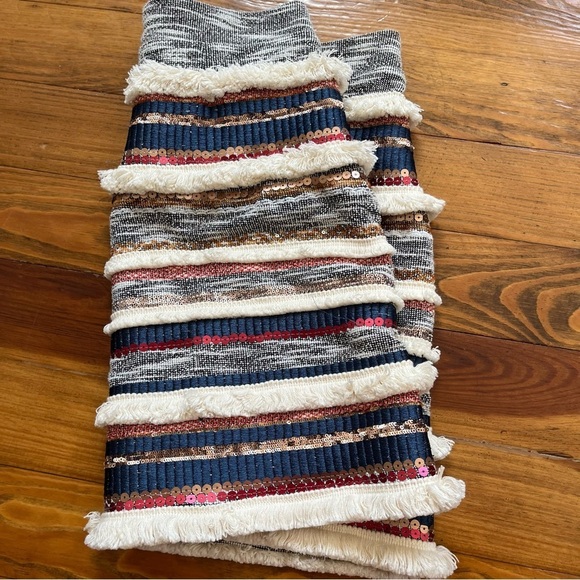Anthropologie Bohemian Moulinette Soeurs Erine Beaded Fringe Skirt size 4 - Picture 13 of 15